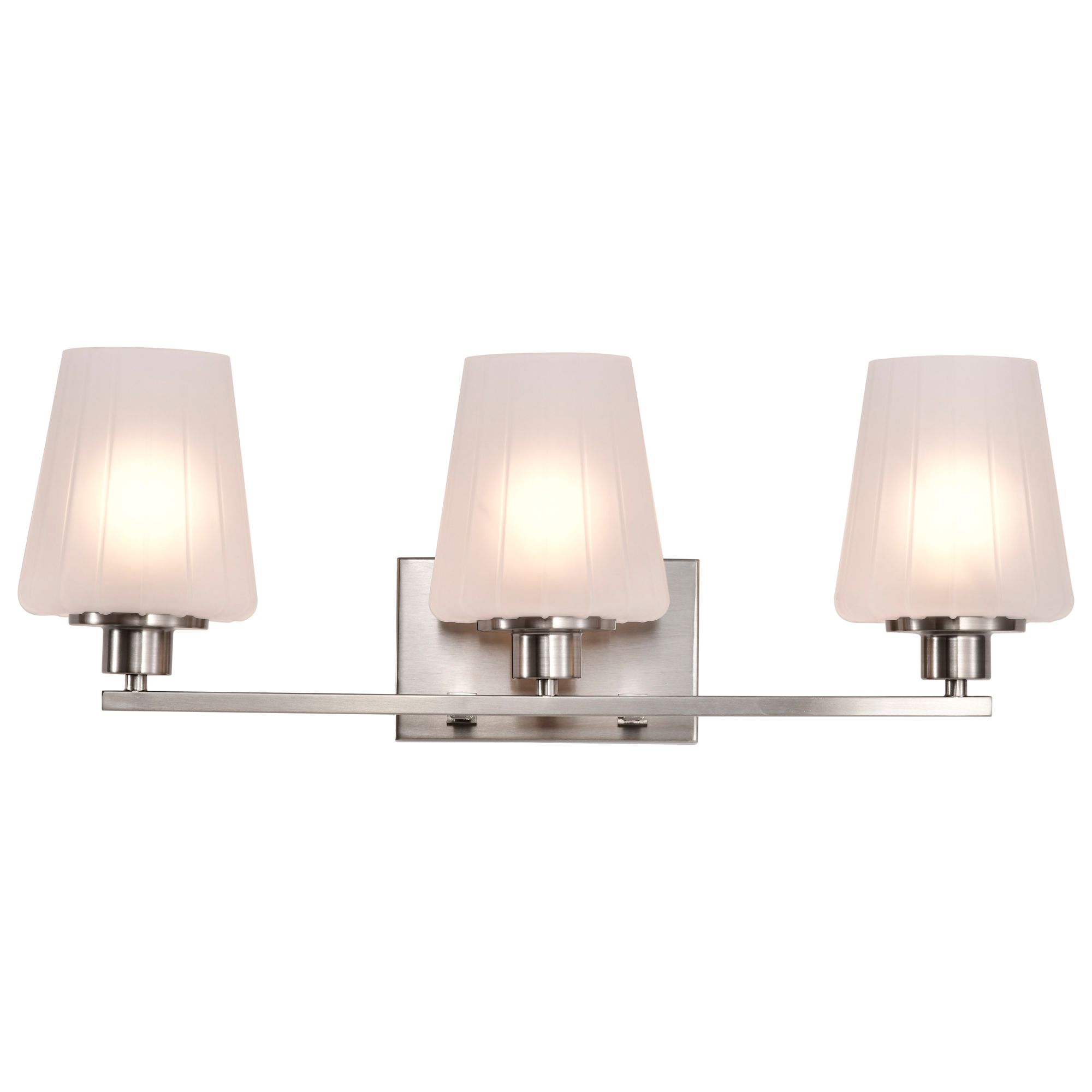Nuvo Lune 24" Wide Brushed Nickel 3 Light Vanity