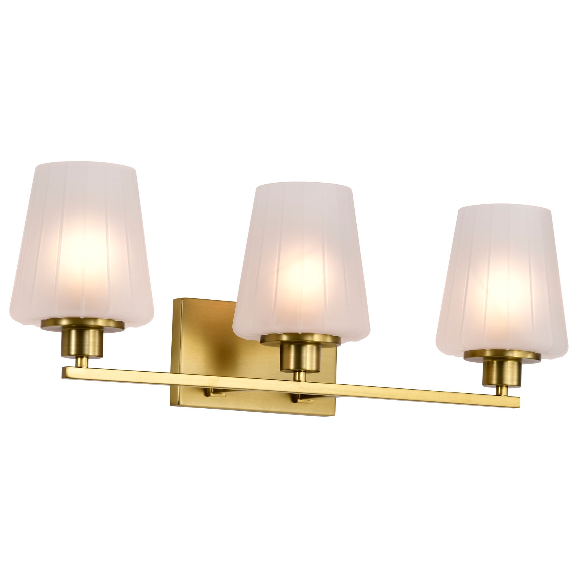 Image 2 Nuvo Lune 24" Wide Vintage Brass 3 Light Vanity more views