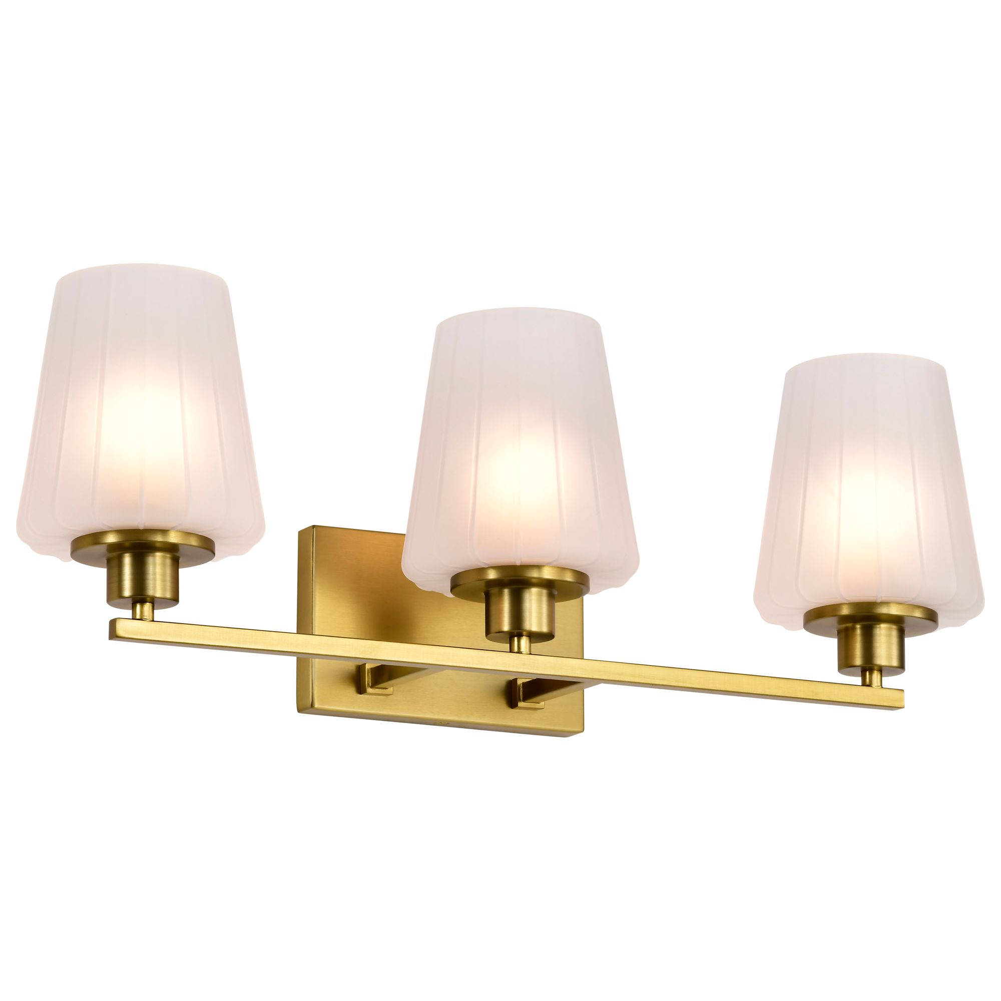 Image 4 Nuvo Lune 24" Wide Vintage Brass 3 Light Vanity more views