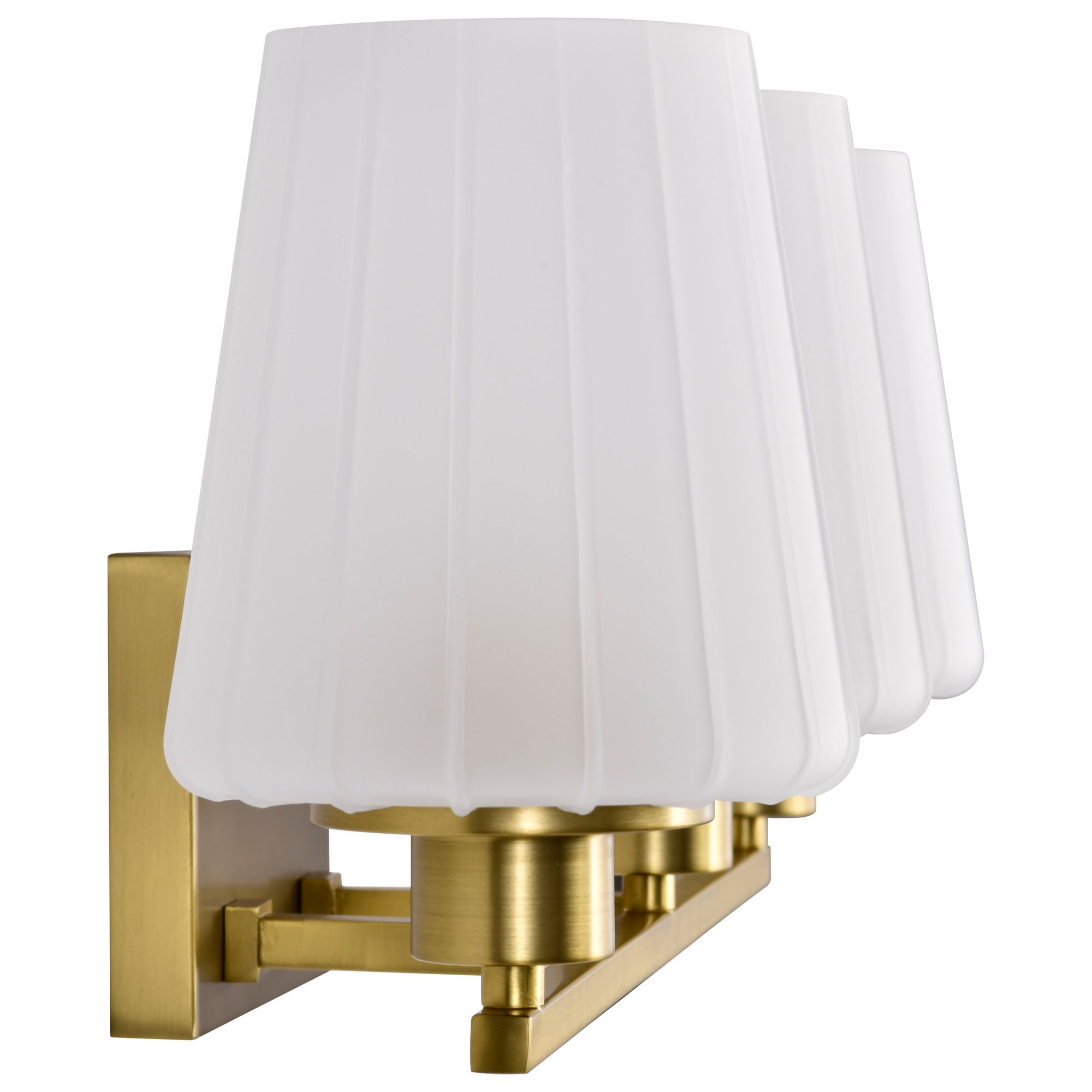 Nuvo Lune 24" Wide Vintage Brass 3 Light Vanity