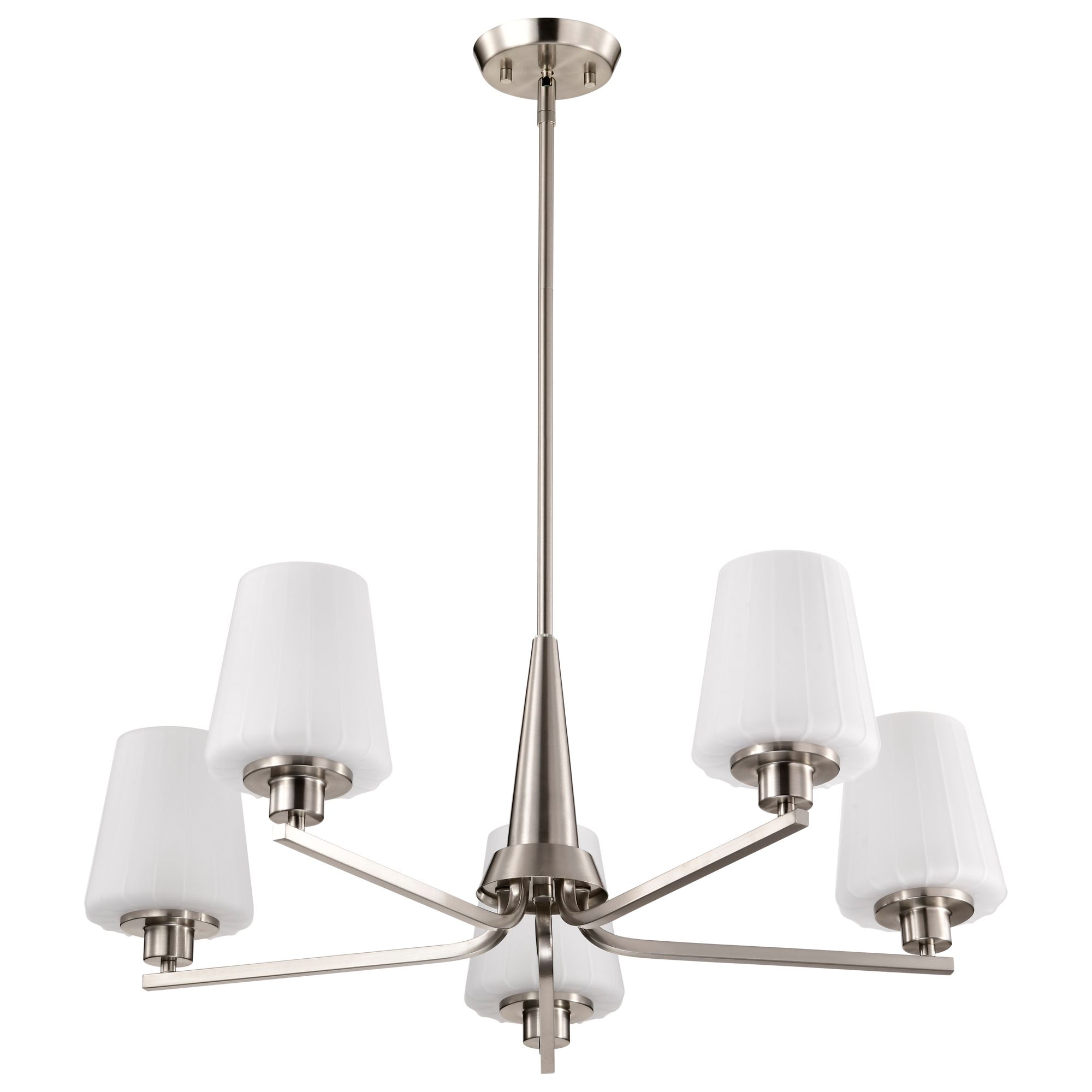 Image 5 Nuvo Lune 30" Wide Brushed Nickel 5 Light Chandelier more views