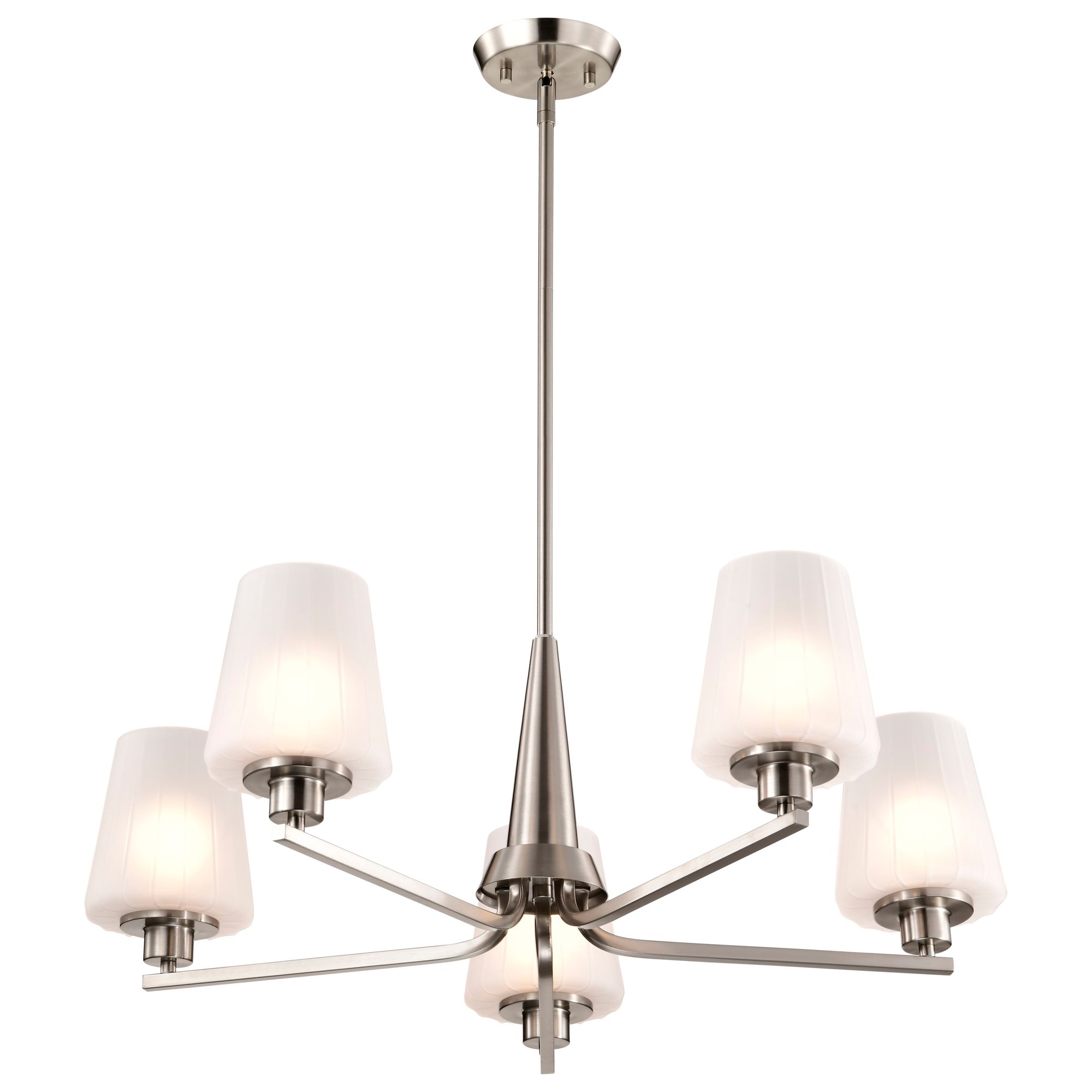 Image 6 Nuvo Lune 30" Wide Brushed Nickel 5 Light Chandelier more views