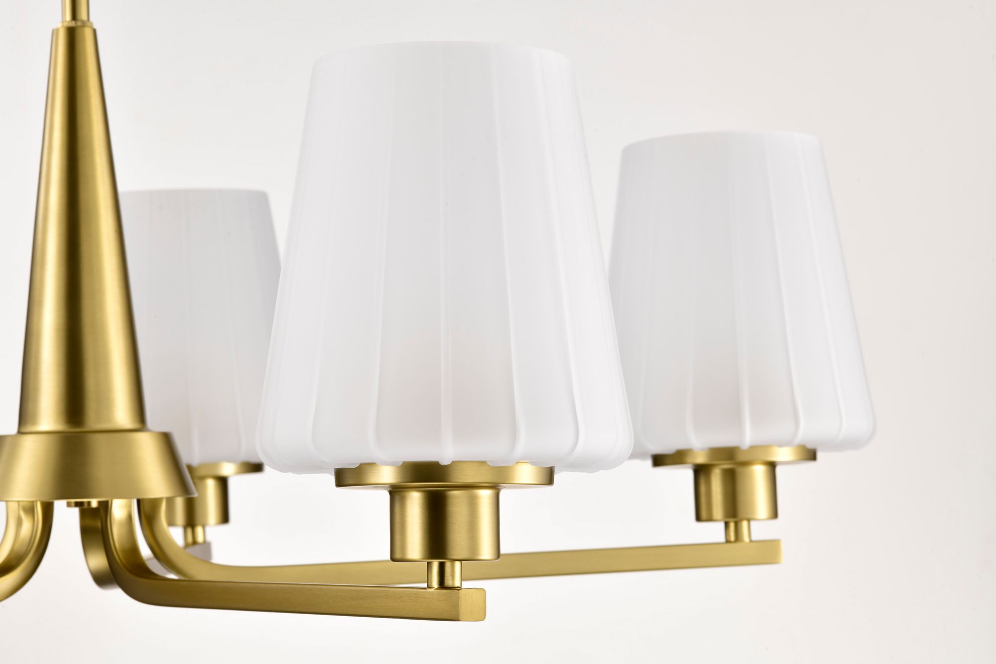 Nuvo Lune 30" Wide Vintage Brass 5 Light Chandelier