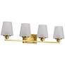 1_Nuvo Lune 32" Wide Vintage Brass 4 Light Vanity