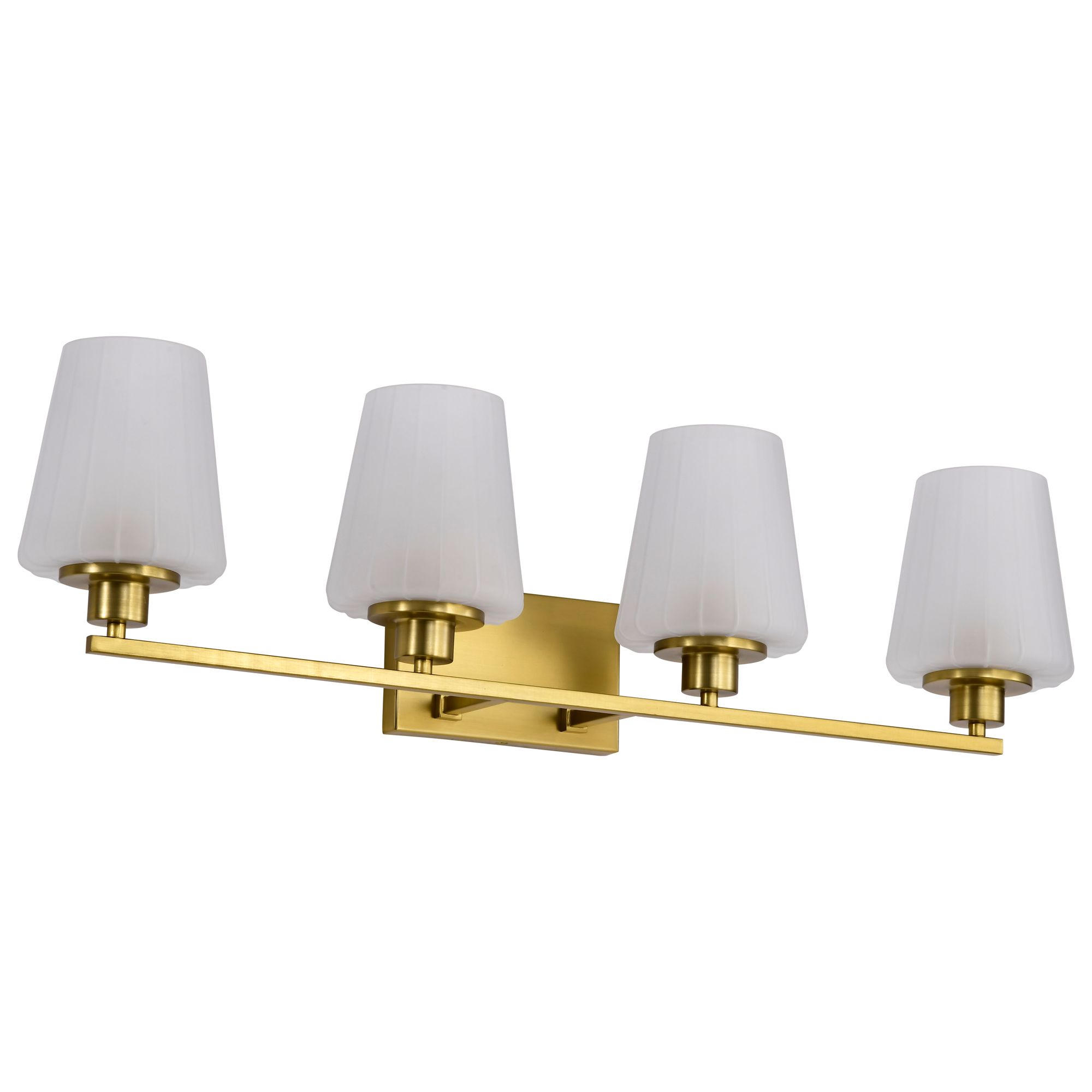Image 3 Nuvo Lune 32" Wide Vintage Brass 4 Light Vanity more views