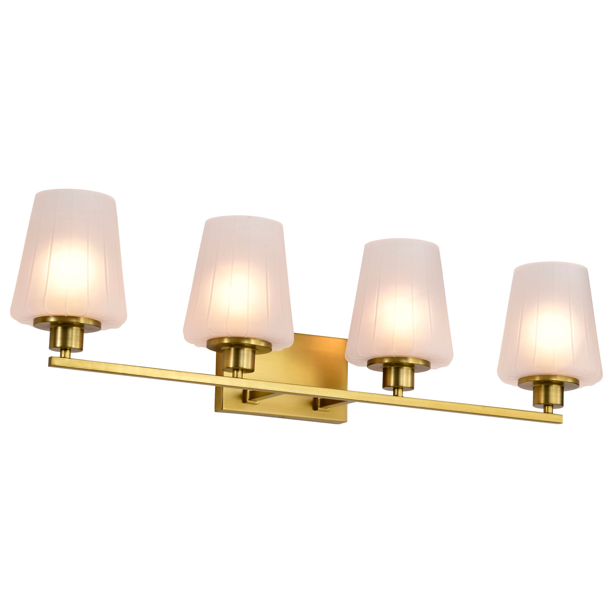 Image 4 Nuvo Lune 32" Wide Vintage Brass 4 Light Vanity more views