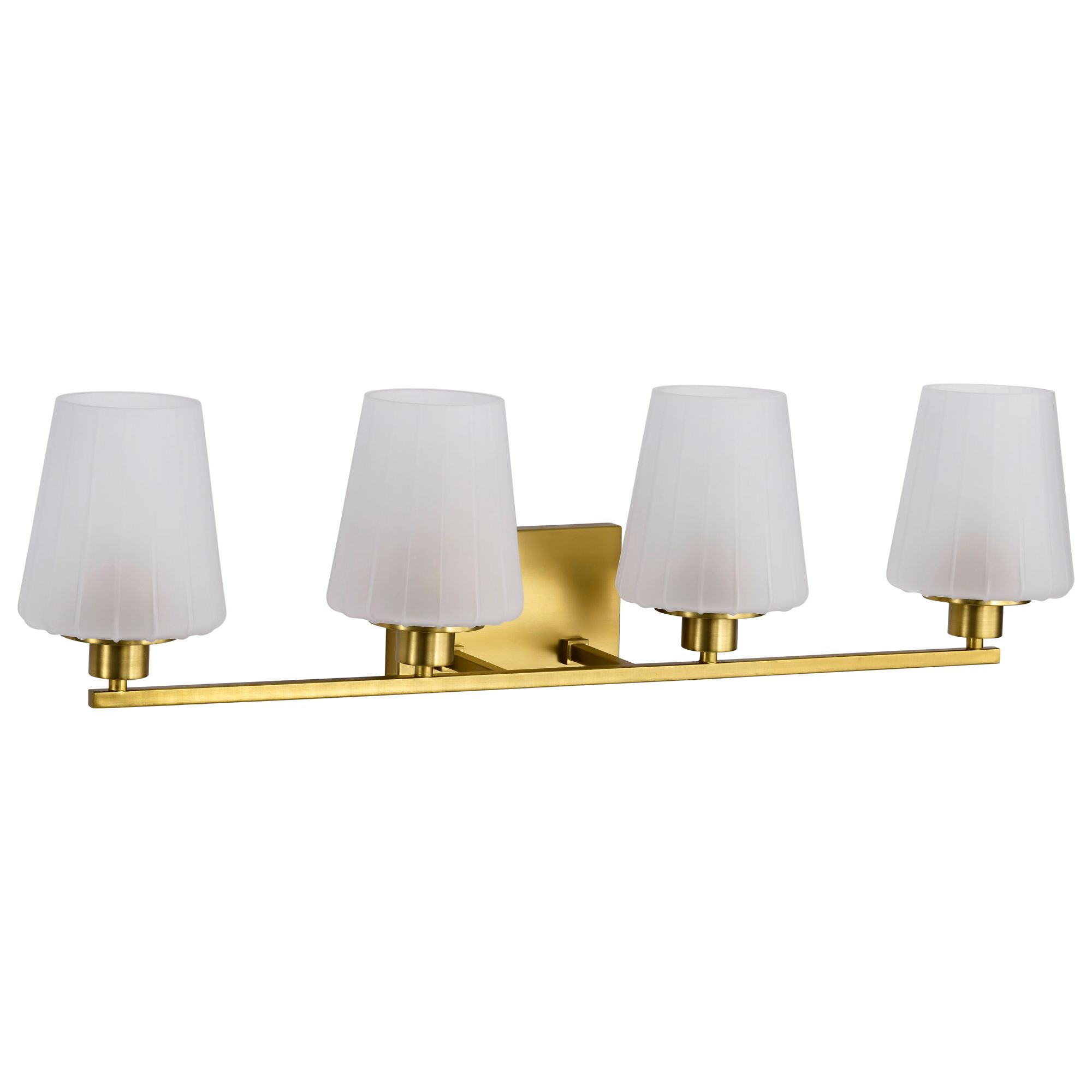 Image 5 Nuvo Lune 32" Wide Vintage Brass 4 Light Vanity more views