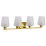 5_Nuvo Lune 32" Wide Vintage Brass 4 Light Vanity more views