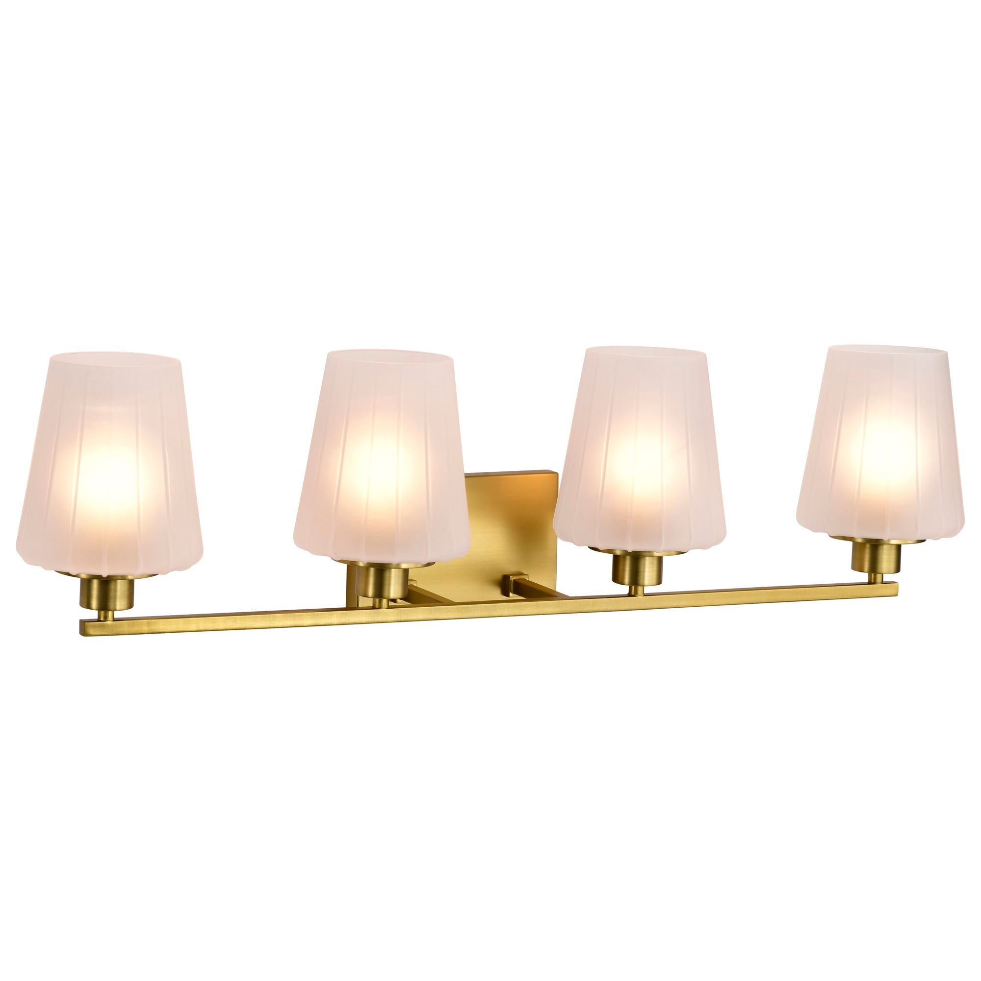 Image 6 Nuvo Lune 32" Wide Vintage Brass 4 Light Vanity more views