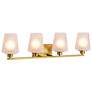 6_Nuvo Lune 32" Wide Vintage Brass 4 Light Vanity more views