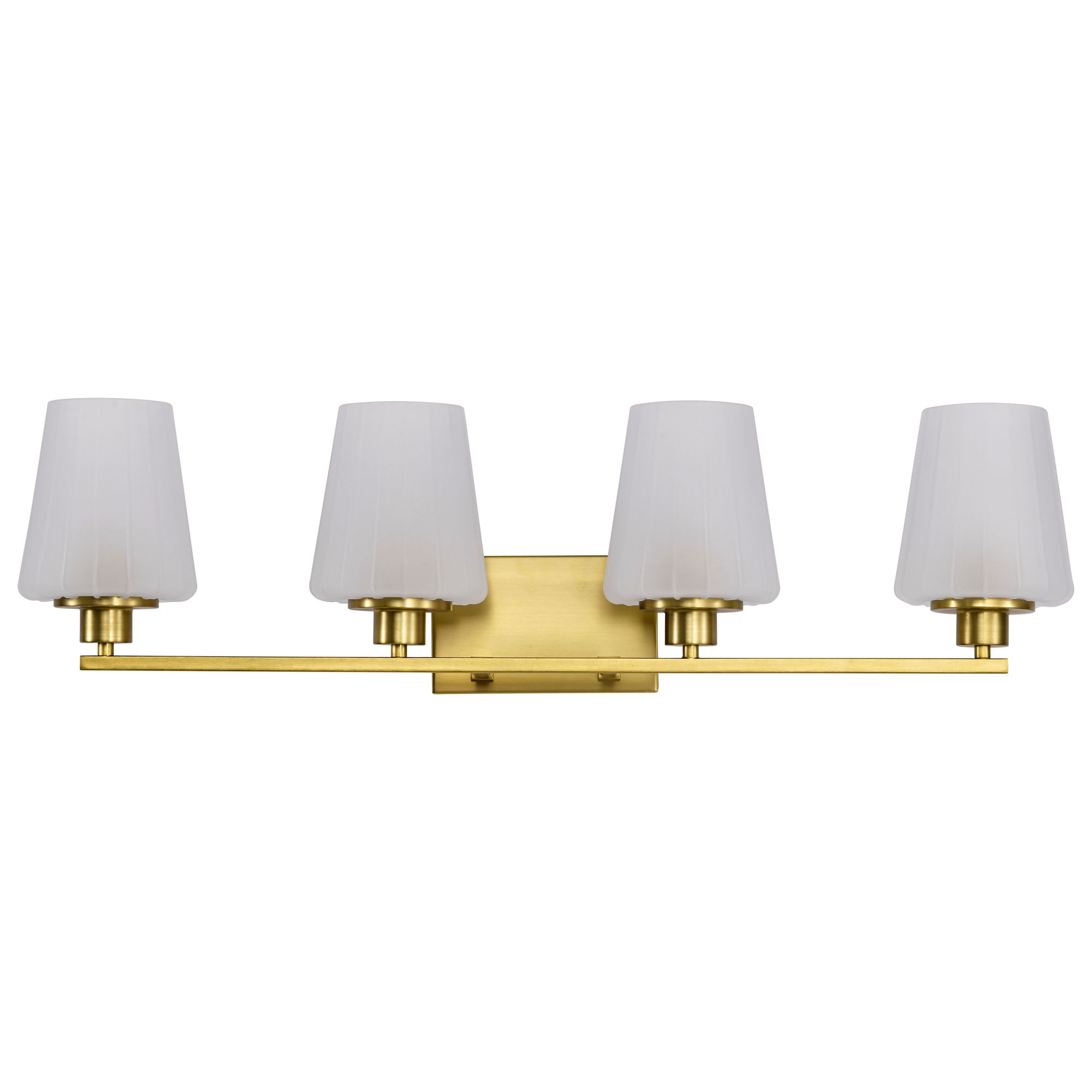 Image 7 Nuvo Lune 32" Wide Vintage Brass 4 Light Vanity more views