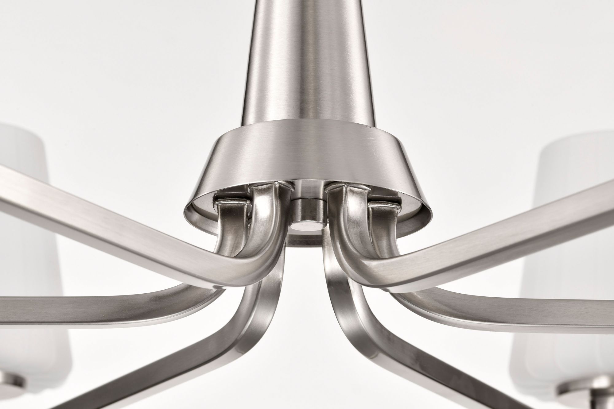 Nuvo Lune 40" Wide Brushed Nickel 6 Light Chandelier