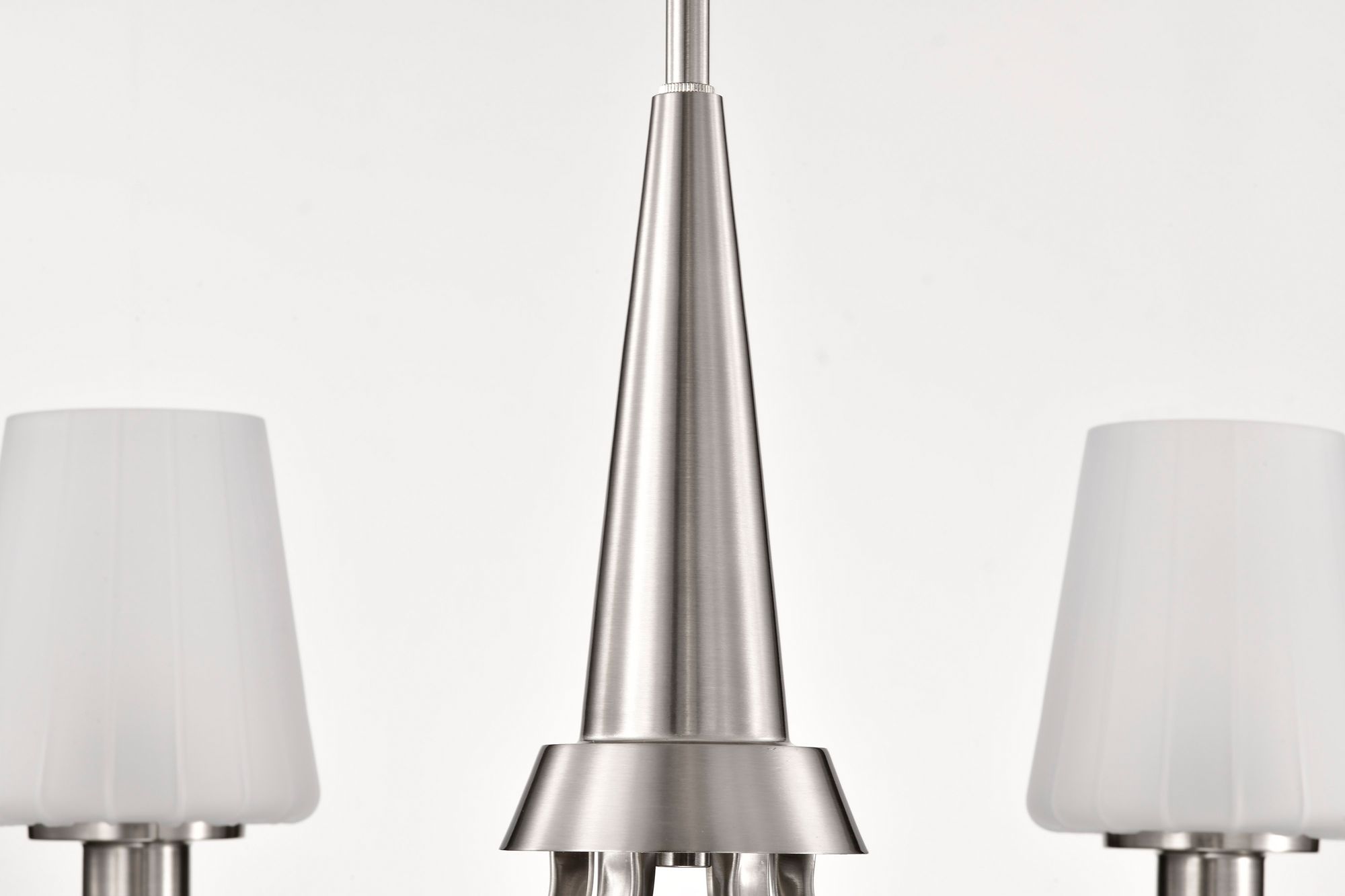 Nuvo Lune 40" Wide Brushed Nickel 6 Light Chandelier