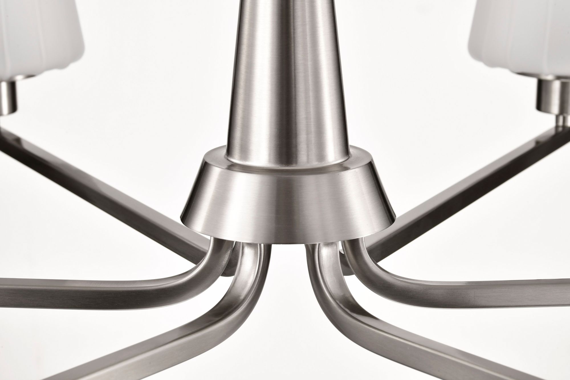 Nuvo Lune 40" Wide Brushed Nickel 6 Light Chandelier