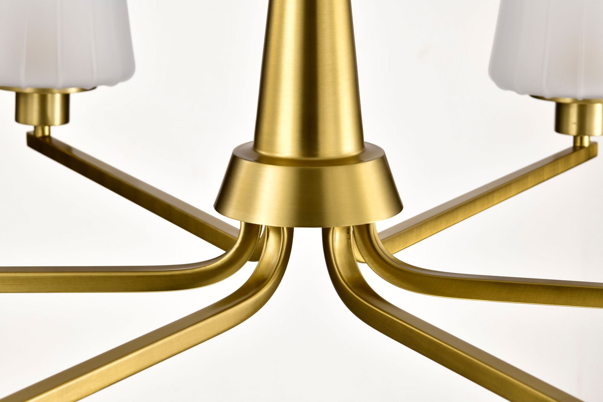 Nuvo Lune 40" Wide Vintage Brass 6 Light Chandelier