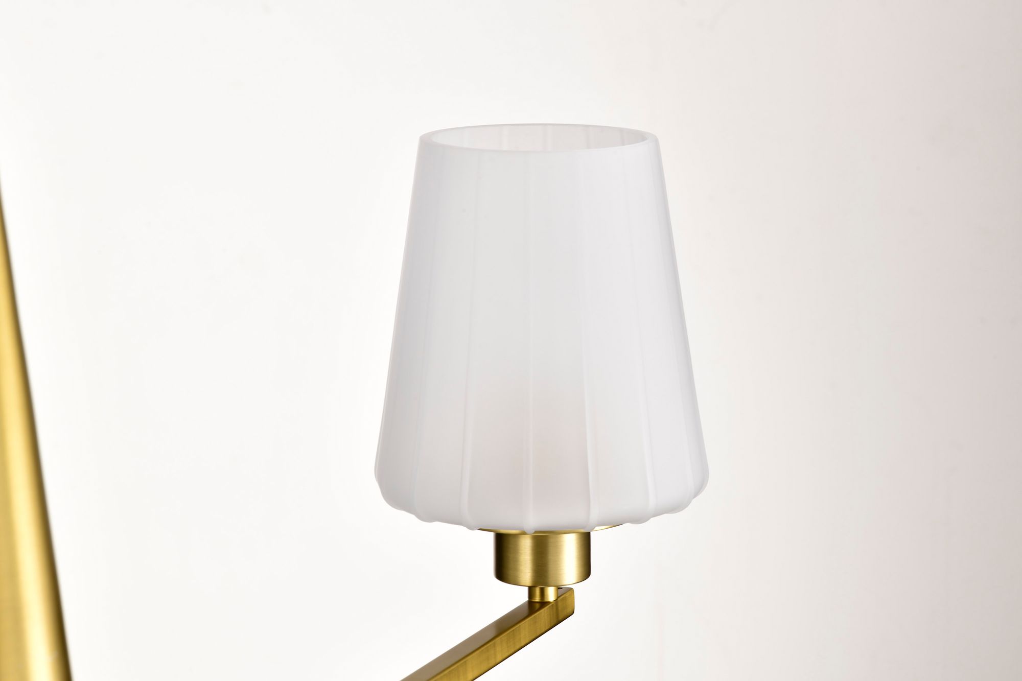 Image 7 Nuvo Lune 40" Wide Vintage Brass 6 Light Chandelier more views