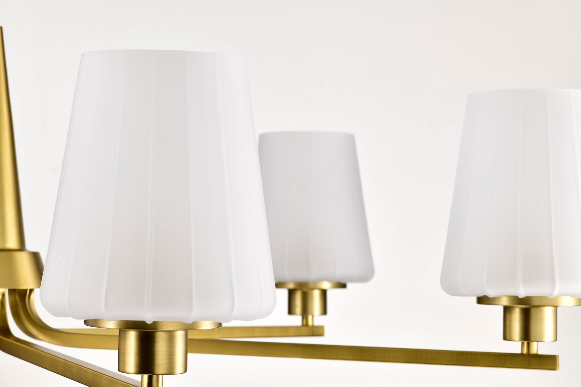 Nuvo Lune 40" Wide Vintage Brass 6 Light Chandelier