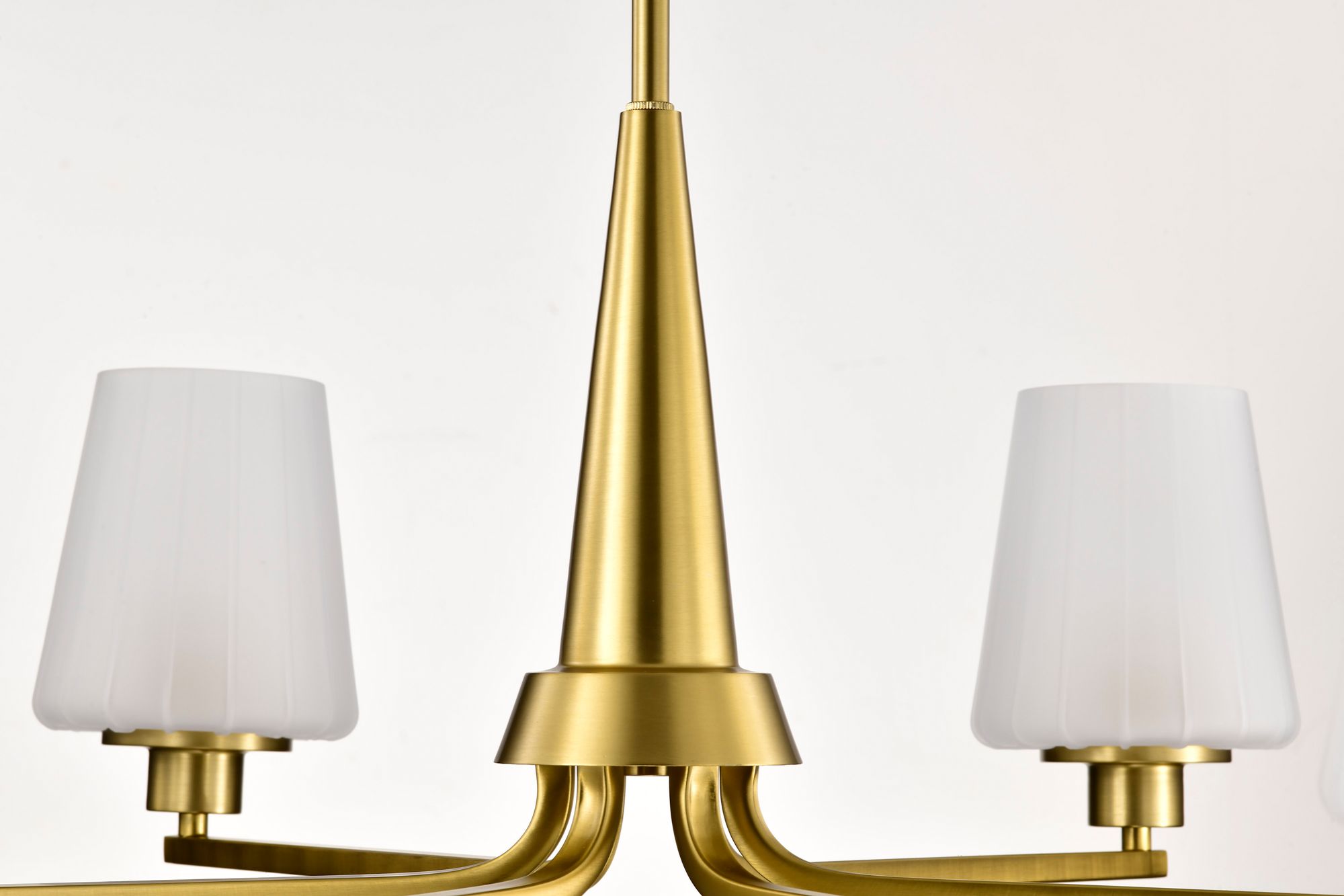 Nuvo Lune 40" Wide Vintage Brass 6 Light Chandelier