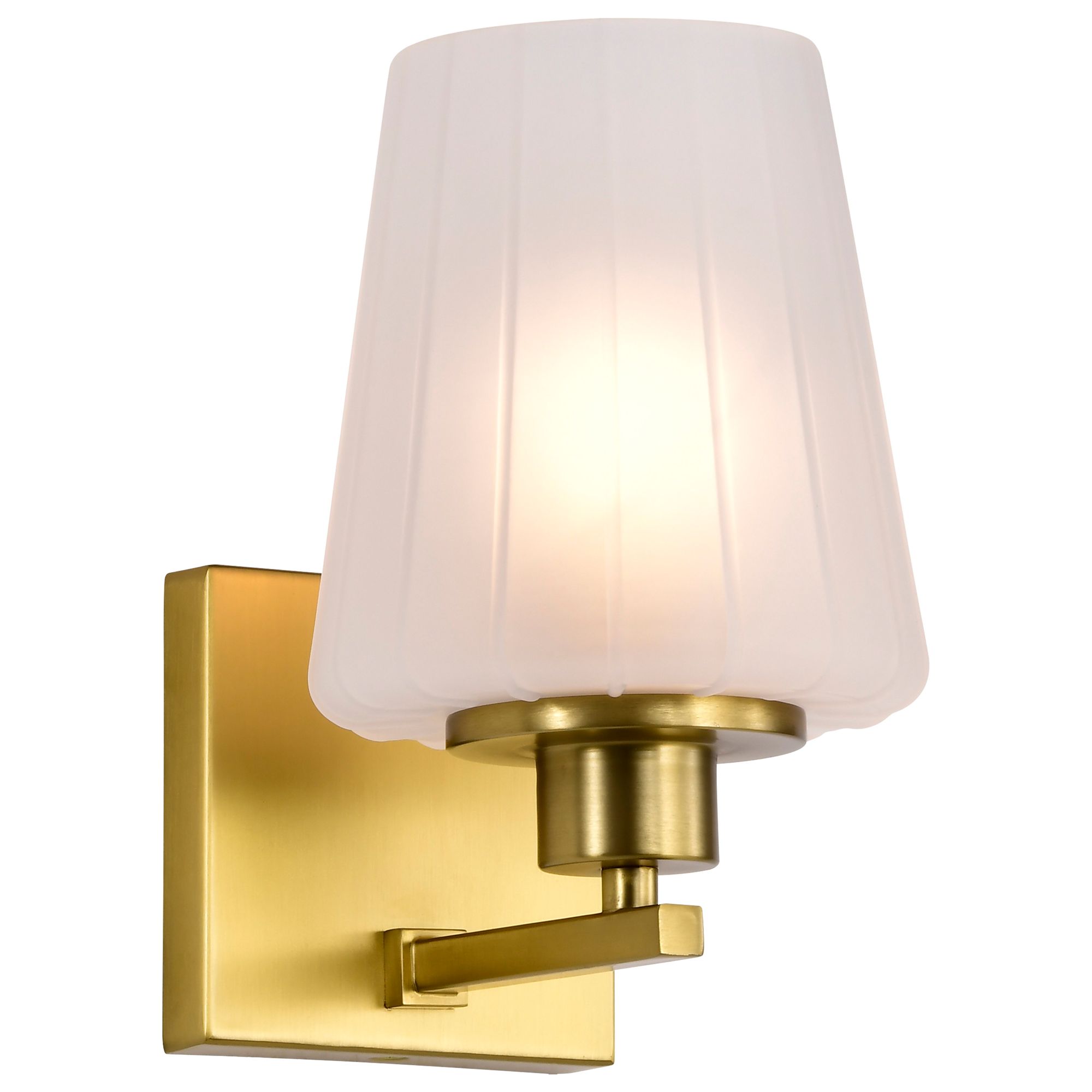 Image 2 Nuvo Lune 8 3/4" High Vintage Brass 1 Light Vanity more views