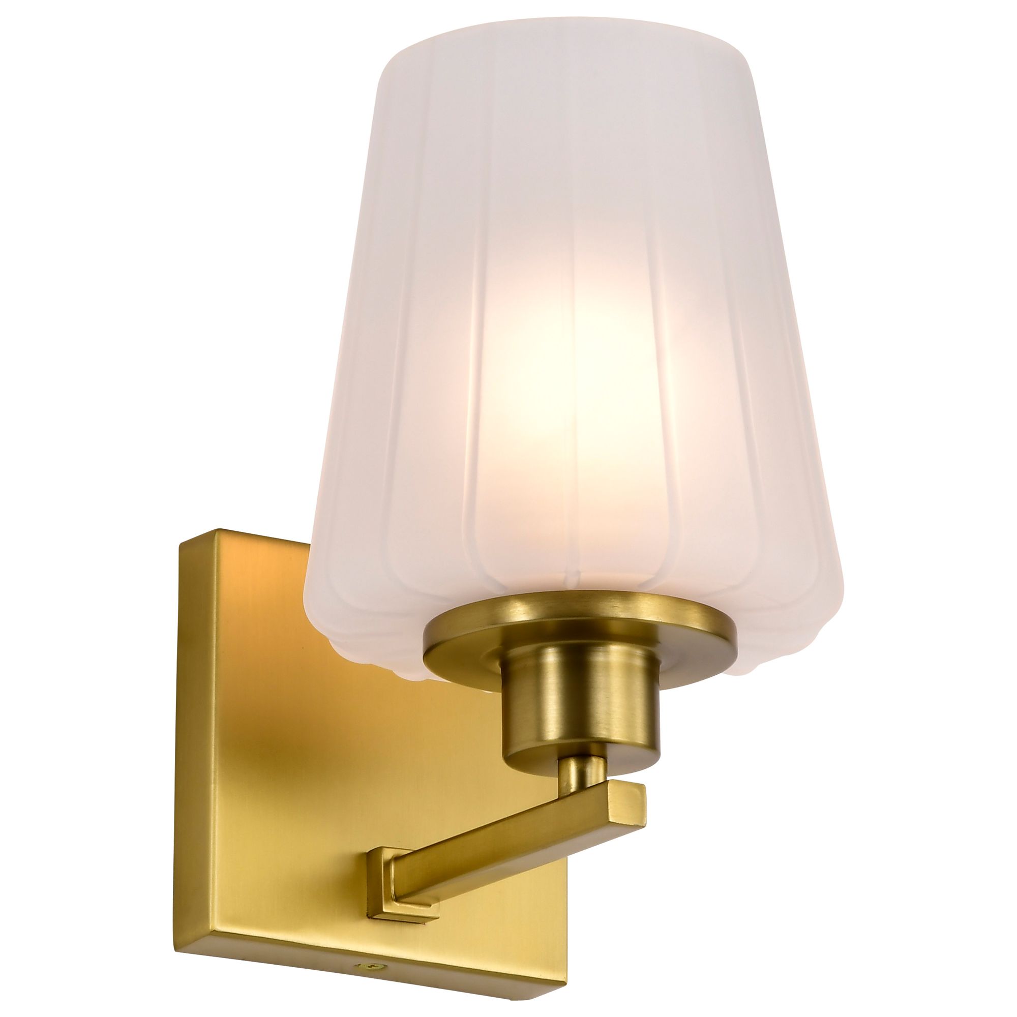 Image 4 Nuvo Lune 8 3/4" High Vintage Brass 1 Light Vanity more views