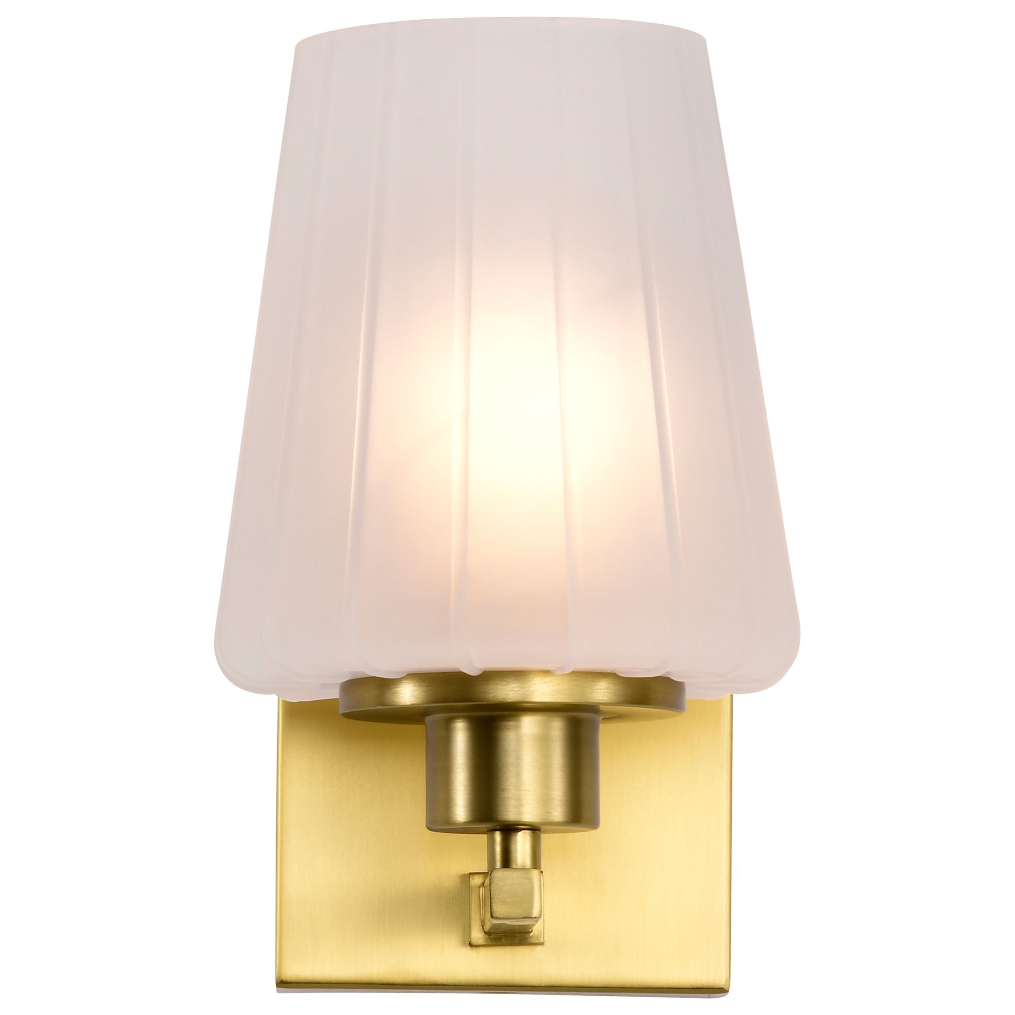 Nuvo Lune 8 3/4" High Vintage Brass 1 Light Vanity