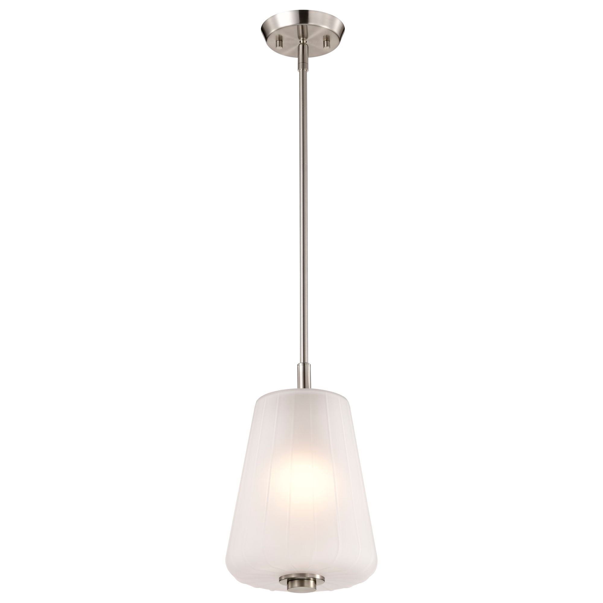 Image 2 Nuvo Lune 8" Wide Brushed Nickel Mini Pendant more views