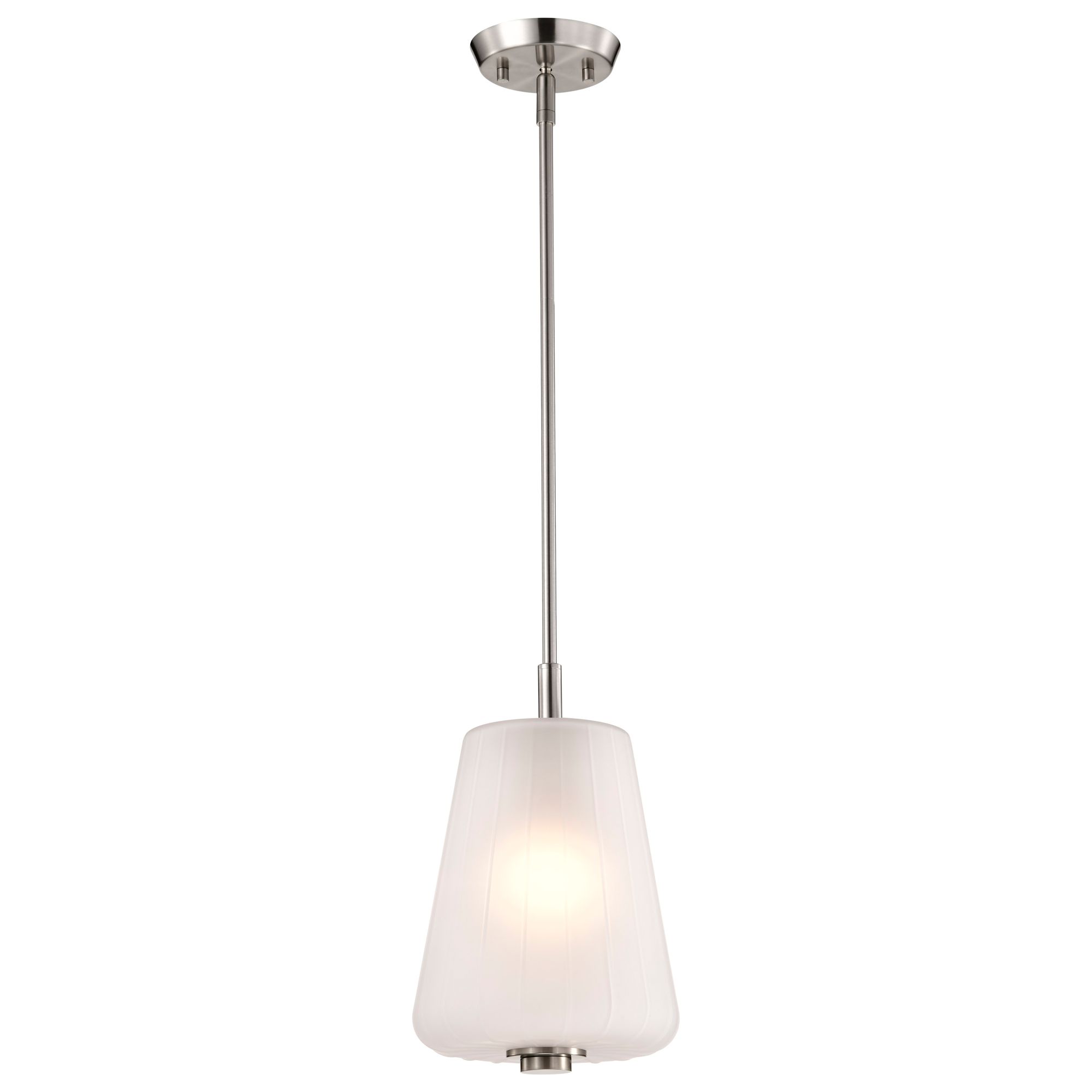Image 4 Nuvo Lune 8" Wide Brushed Nickel Mini Pendant more views