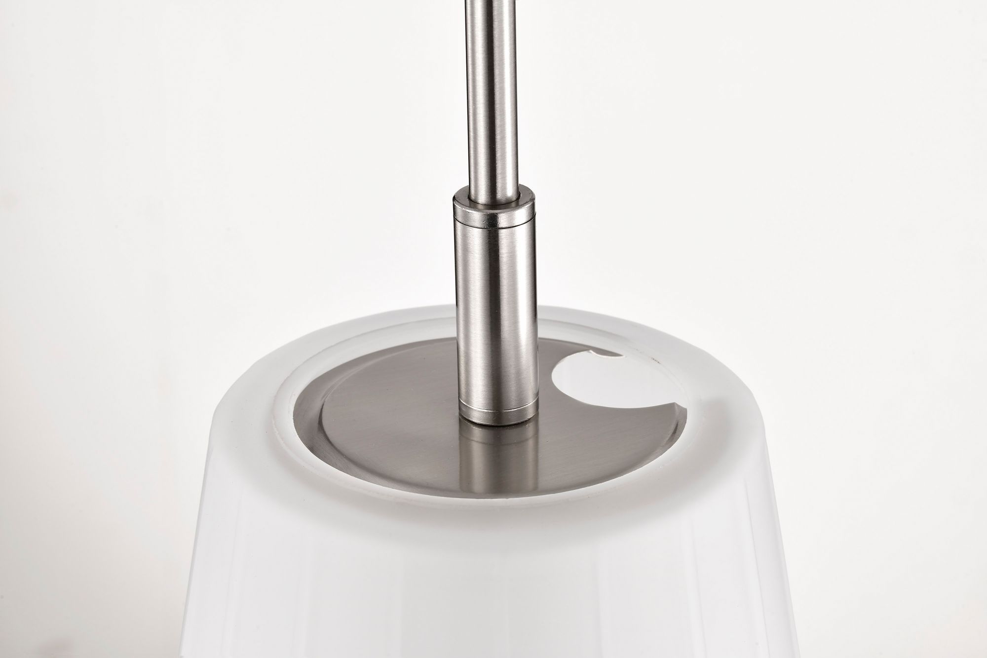 Nuvo Lune 8" Wide Brushed Nickel Mini Pendant