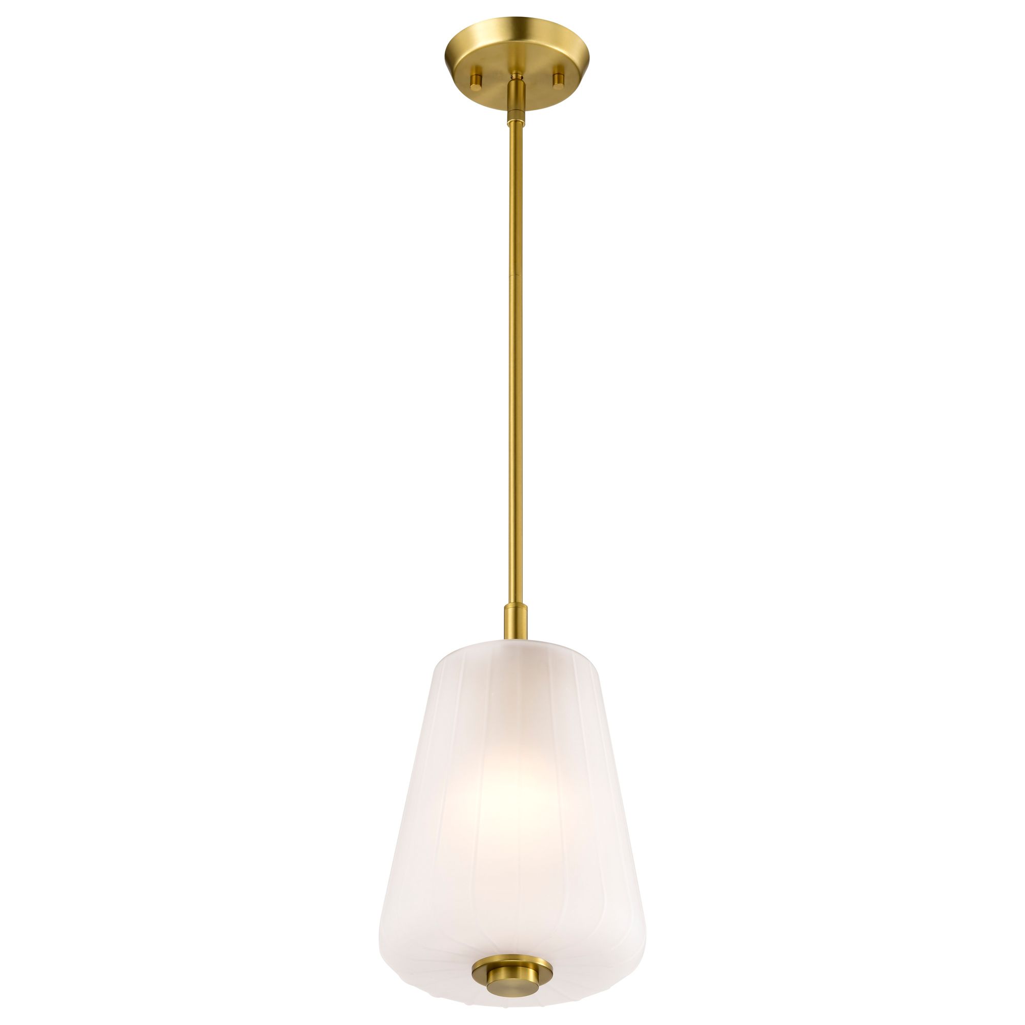 Image 4 Nuvo Lune 8" Wide Vintage Brass Mini Pendant more views