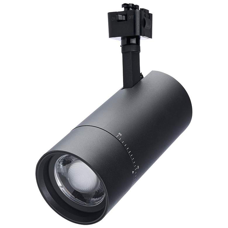 Image 1 Nuvo Matte Black 30W Beam Adjustable Track Head J-Style