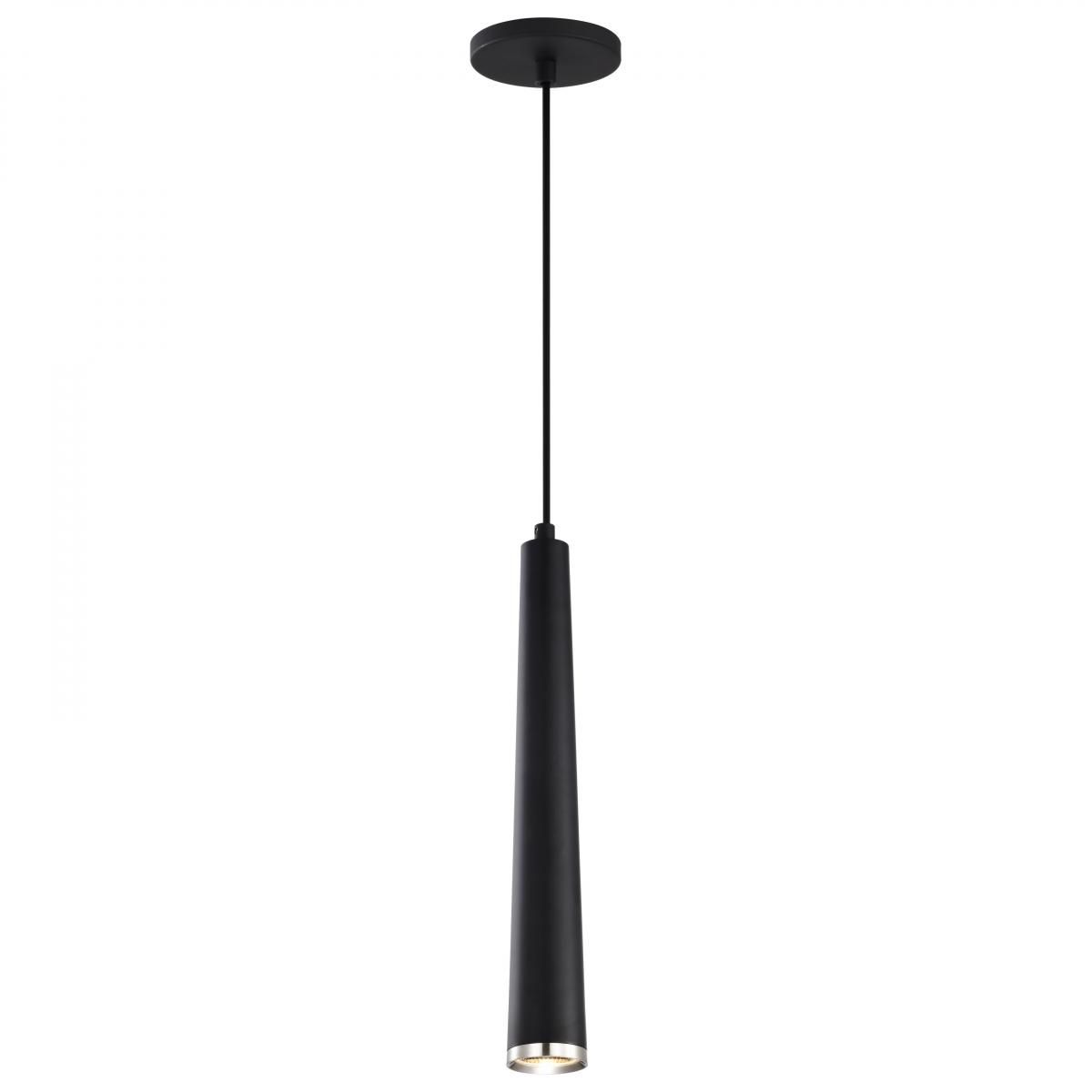 Image 3 Nuvo Melrose 2 1/2" Wide Matte Black/Brushed Nickel LED Pendant more views