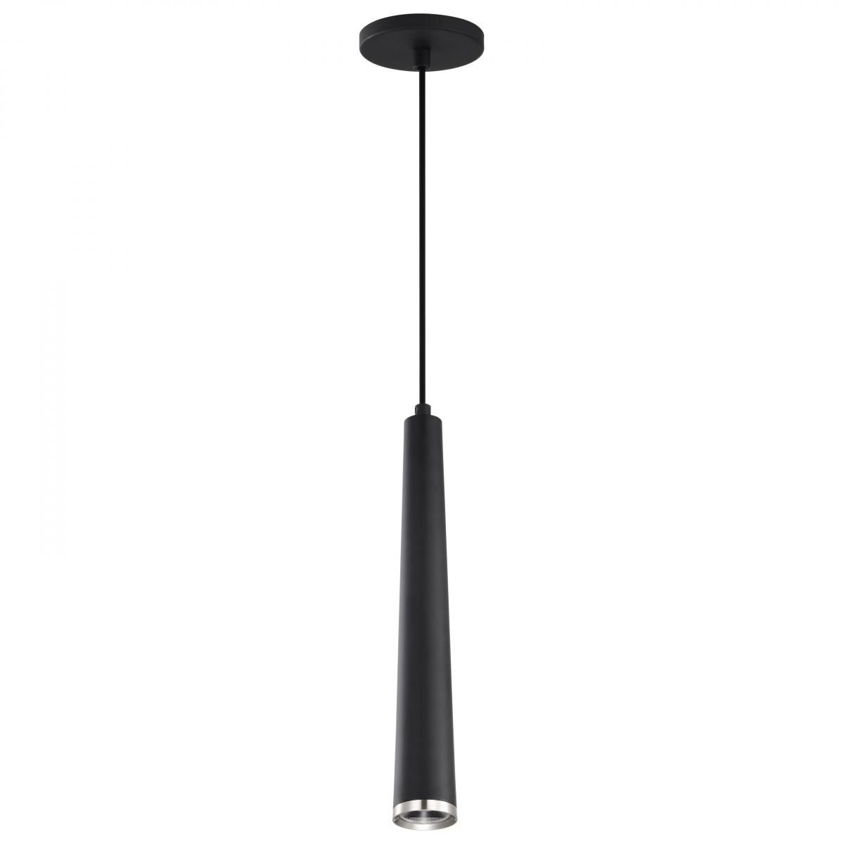 Image 4 Nuvo Melrose 2 1/2" Wide Matte Black/Brushed Nickel LED Pendant more views