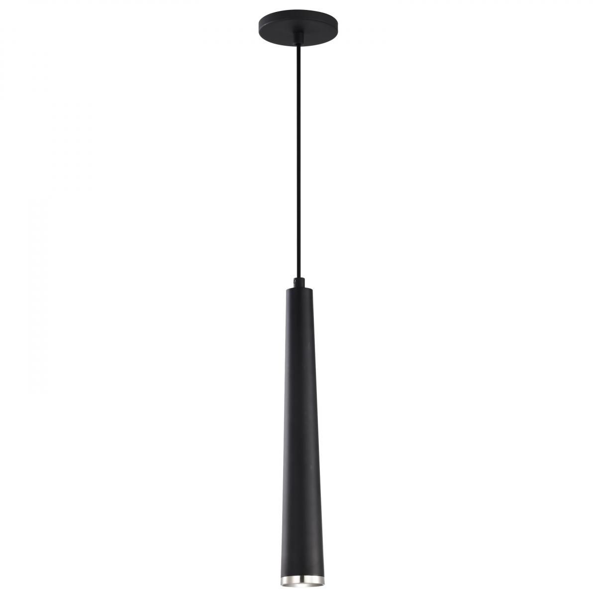 Image 5 Nuvo Melrose 2 1/2" Wide Matte Black/Brushed Nickel LED Pendant more views