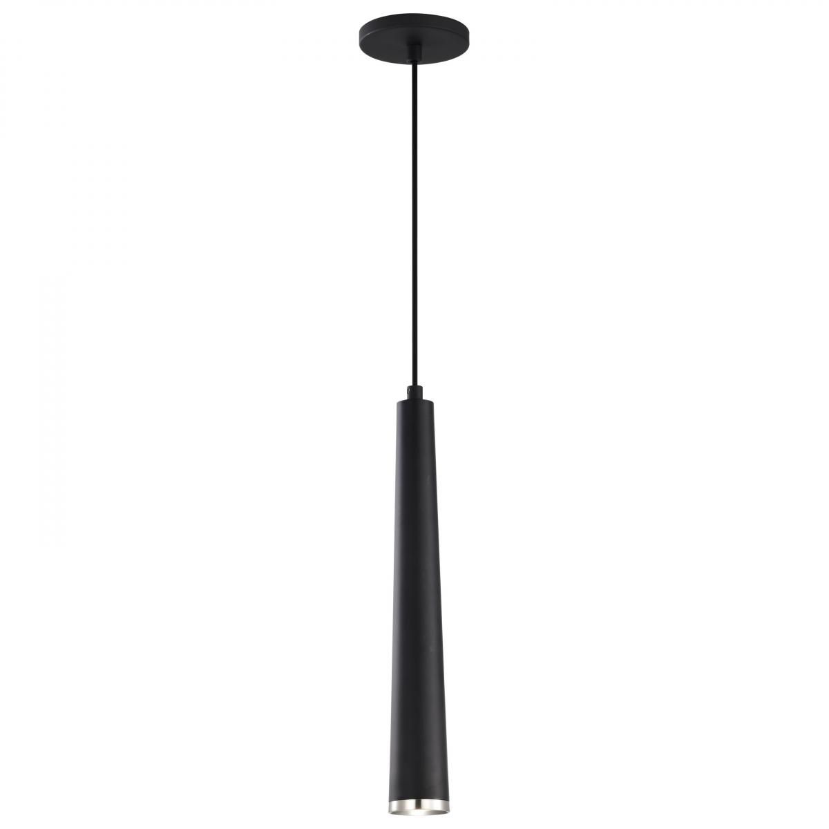 Image 6 Nuvo Melrose 2 1/2" Wide Matte Black/Brushed Nickel LED Pendant more views