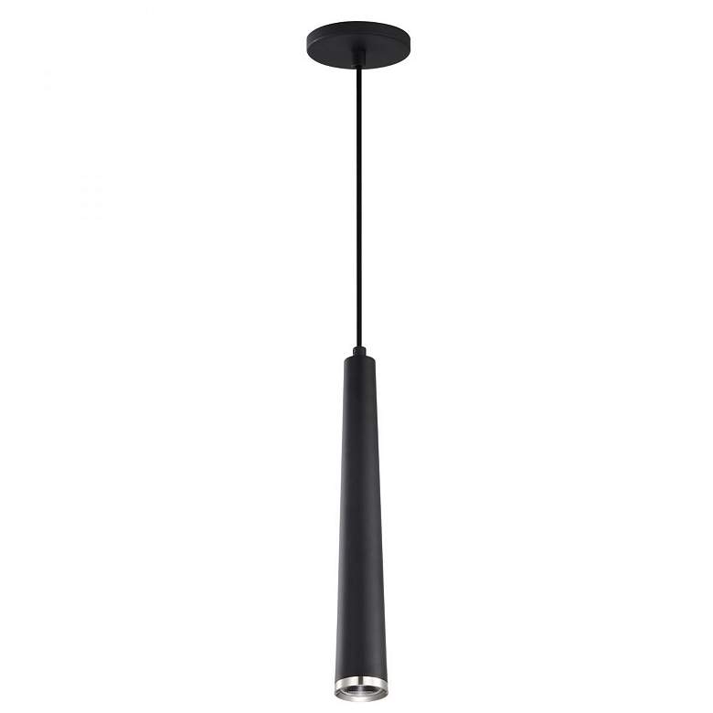 Image 4 Nuvo Melrose 2 1/2" Wide Matte Black/Brushed Nickel LED Pendant more views