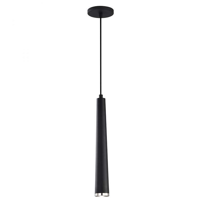 Image 5 Nuvo Melrose 2 1/2" Wide Matte Black/Brushed Nickel LED Pendant more views