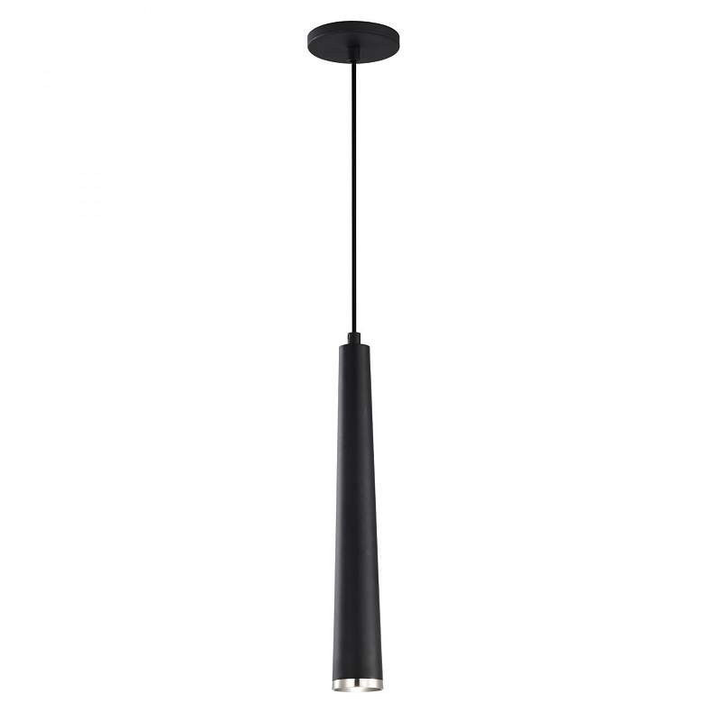 Image 6 Nuvo Melrose 2 1/2" Wide Matte Black/Brushed Nickel LED Pendant more views