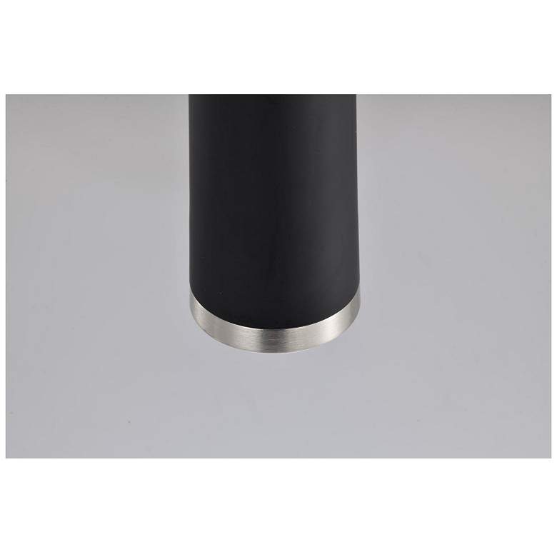 Image 7 Nuvo Melrose 2 1/2" Wide Matte Black/Brushed Nickel LED Pendant more views