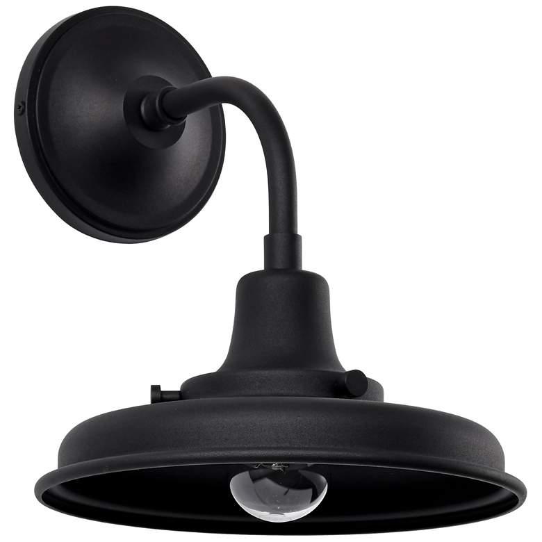 Image 1 Nuvo Morris 11 1/2" High Black Small Outdoor Lantern