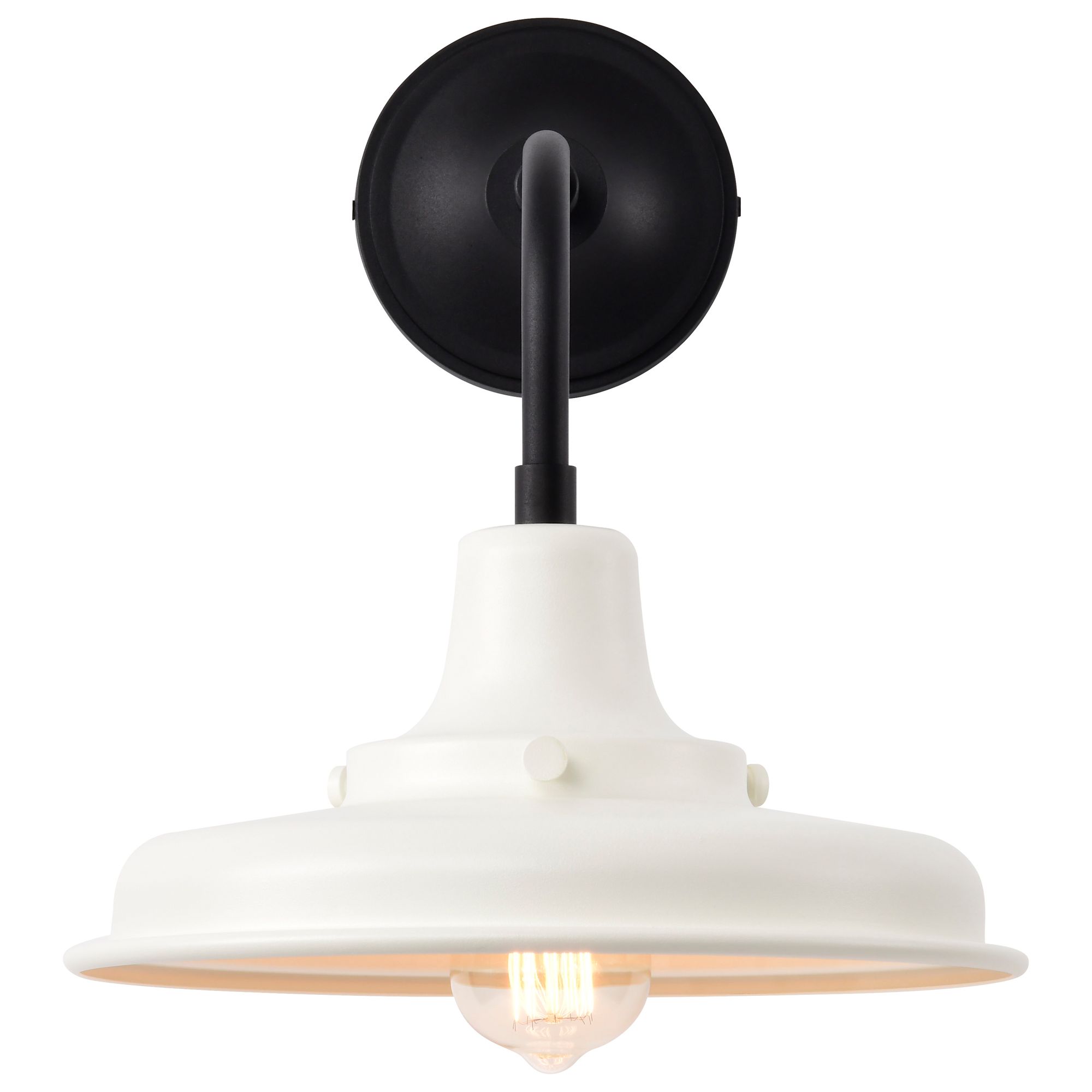 Nuvo Morris 13 1/4" High Black/White Medium Outdoor Lantern