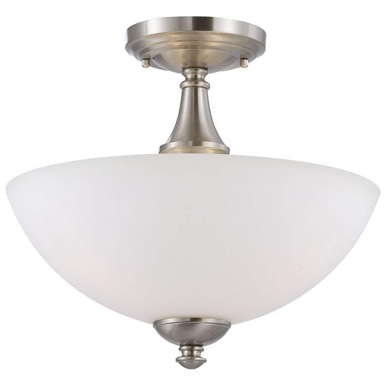 Image 1 Nuvo Patton 13" Wide Brushed Nickel 3 Light Ceiling Light