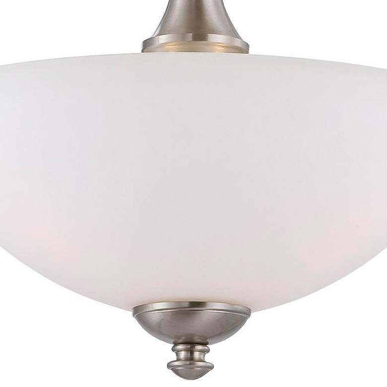 Image 2 Nuvo Patton 13" Wide Brushed Nickel 3 Light Ceiling Light more views