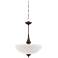 Nuvo Patton 16" Wide 3-Light Frosted White Glass Bowl Pendant