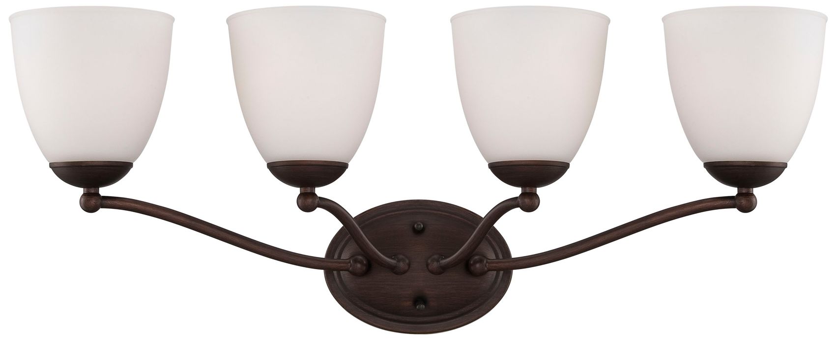 Nuvo Patton 28" Wide Bronze 4 Light Vanity with Frosted Glass