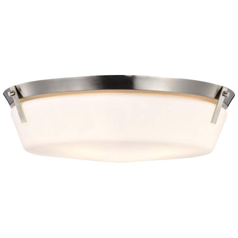 Image 3 Nuvo Rowen 18 1/2" Wide Brushed Nickel 4 Light Flush Mount more views