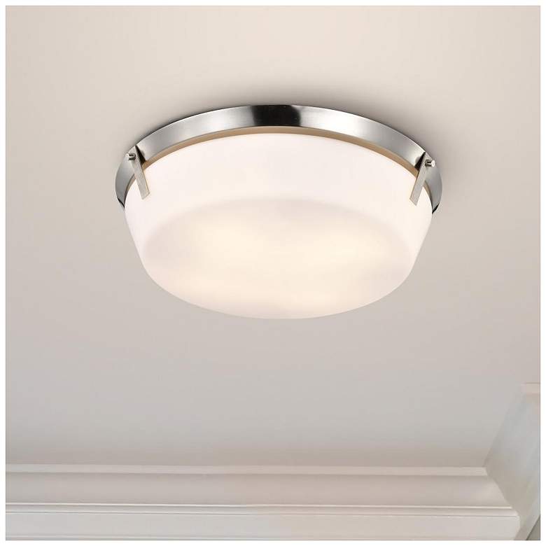 Image 5 Nuvo Rowen 18 1/2" Wide Brushed Nickel 4 Light Flush Mount more views