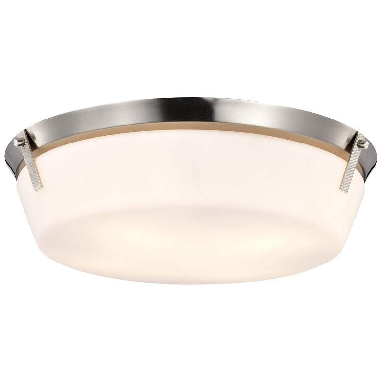 Image 7 Nuvo Rowen 18 1/2" Wide Brushed Nickel 4 Light Flush Mount more views