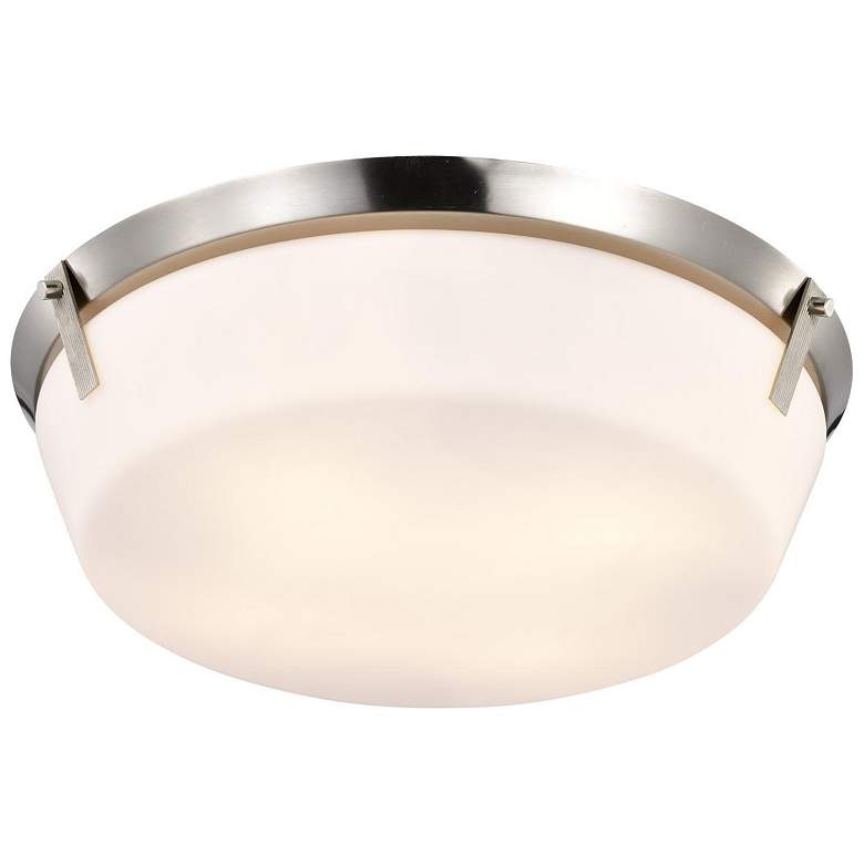 Image 7 Nuvo Rowen 18 1/2" Wide Brushed Nickel 4 Light Flush Mount more views