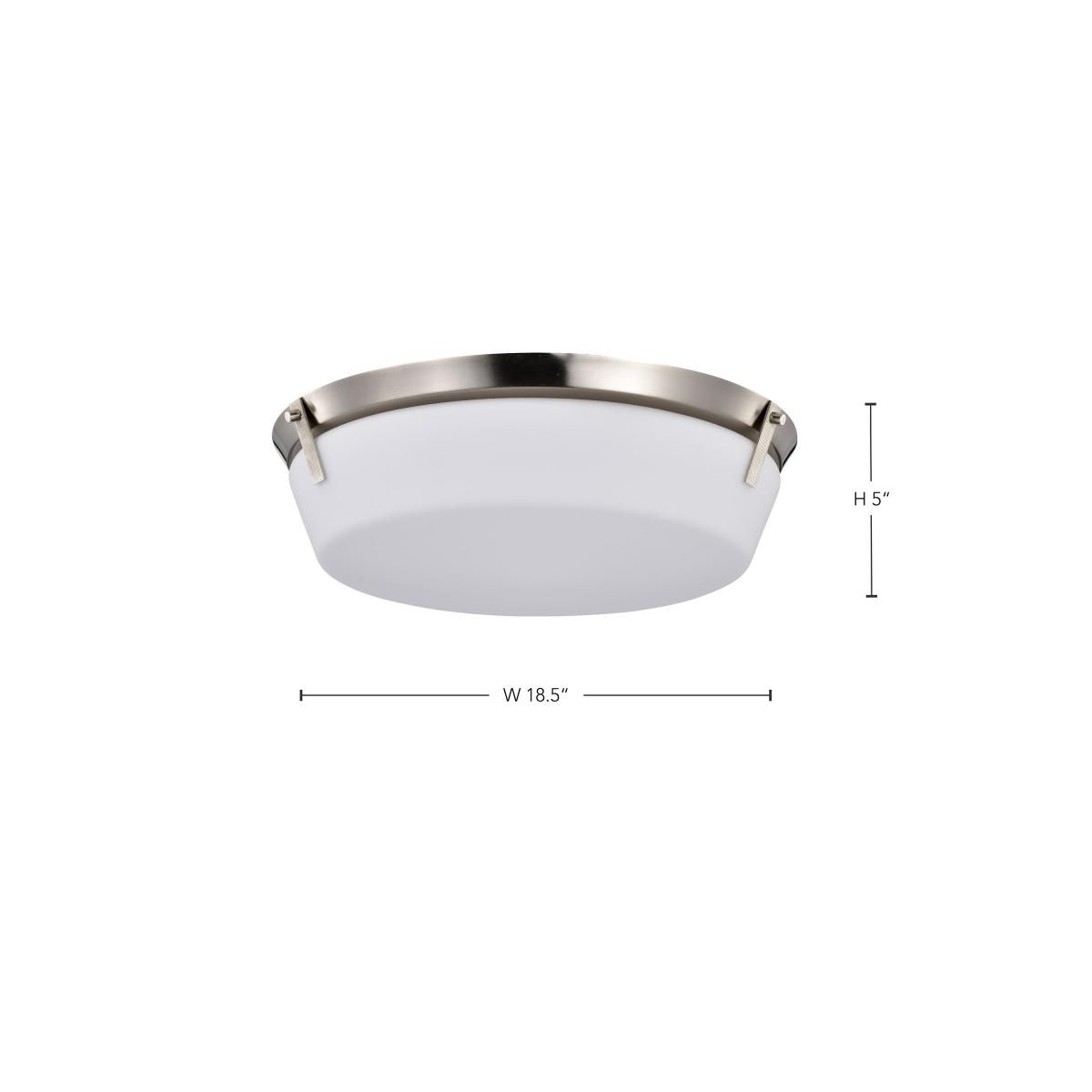Nuvo Rowen 18 1/2" Wide Brushed Nickel 4 Light Flush Mount