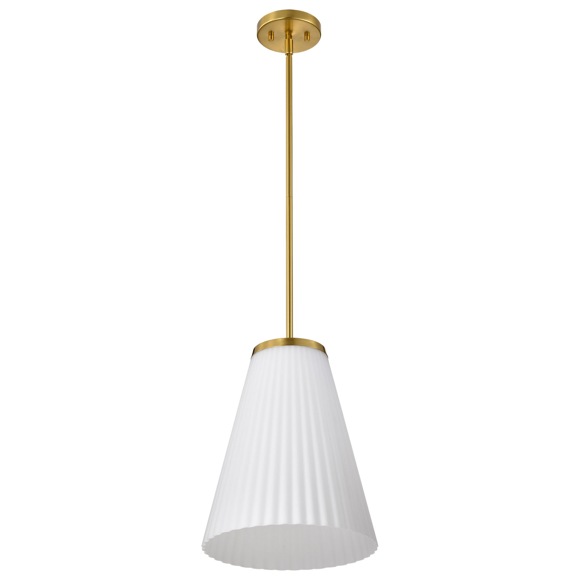 Image 3 Nuvo Royale 12" Wide Burnished Brass Large Pendant more views